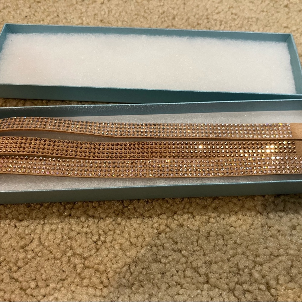 Touchstone Crystal Tri-Wrap Bracelet, Blush